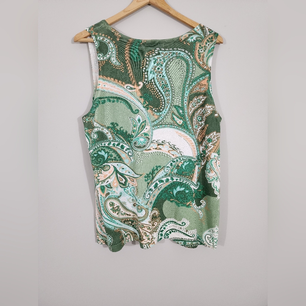 ❌SOLD❌Chicos two-Piece Paisley Set- Everyday Cardigan and Sweater Tank - Picture 7 of 7